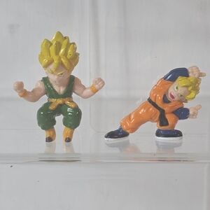 Vintage 1990s Dragon Ball Z Mini Figures Goku & Kid Gohan Irwin BTSA